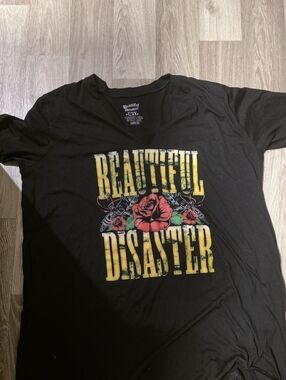 Beautiful Disaster Black Graphic Skirt